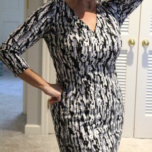 Susana Monaco  dress large dress Black gray V-neck